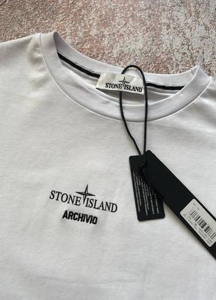 Футболка stone island t-shirt archivio white3 фото