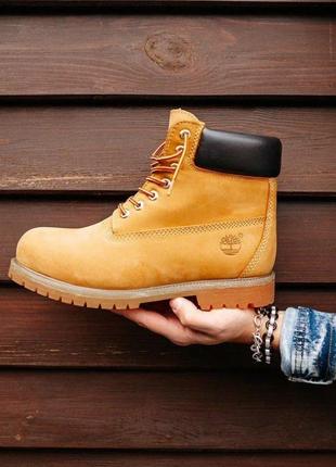 Зимние женские, мужские ботинки на меху timberland 6-inch кэмел (тимберленд, черевики)1 фото