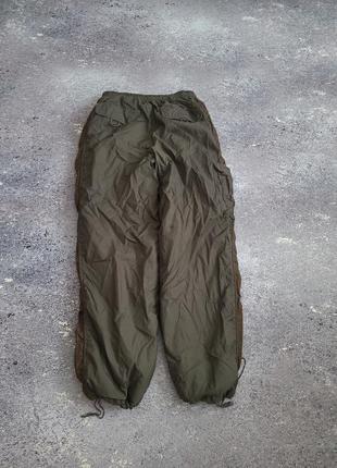 Войнные карго нейлоновые брюки на флисе с утяжками2 фото