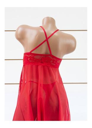 Домашня одяг lady lingerie - 3912 m еротична білизна червоний2 фото