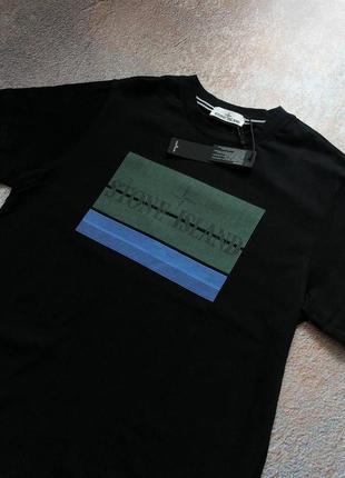 Футболка stone island t-shirt forward logo black4 фото