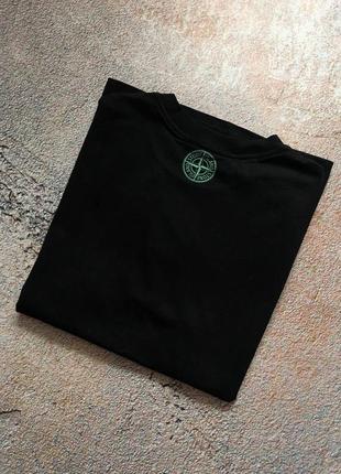 Футболка stone island t-shirt forward logo black3 фото