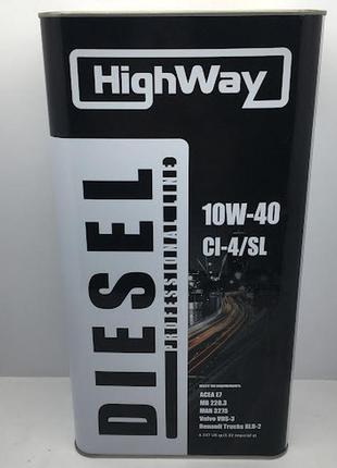 Олива моторна highway 10w-40 ci-4/si н/синт. 5 л