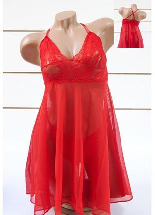 Домашня одяг lady lingerie - 3912 m еротична білизна червоний