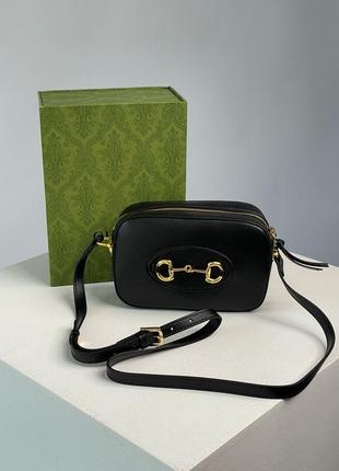 Сумка gucci horsebit 1955 small shoulder bag black7 фото