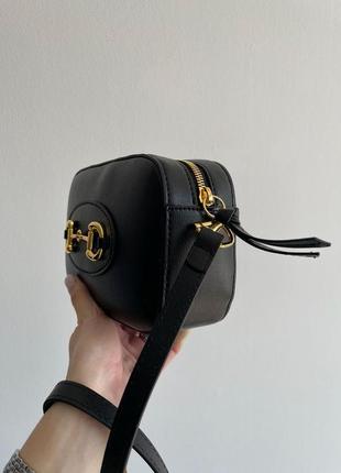 Сумка gucci horsebit 1955 small shoulder bag black2 фото