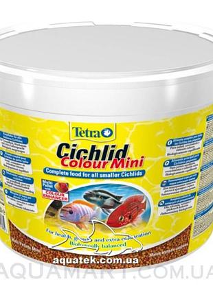 Корм tetra cichlid colour mini 10 літрів, 3900 грам
