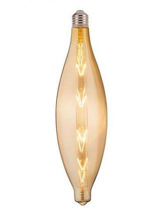 Лампа filament led elliptic-xl 8w e27 2200к янтар/2400к титан