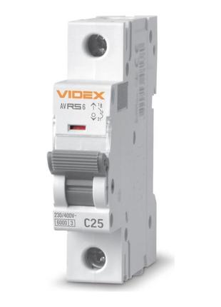 Автоматичний вимикач rs6 1п 25а 6ка с videx resist