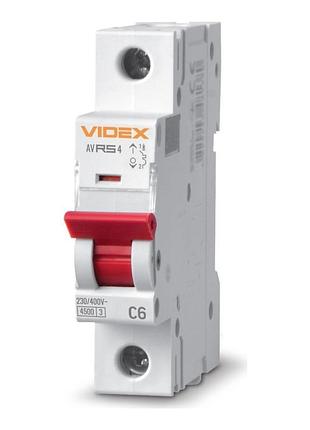 Автоматичний вимикач rs4 1п 6а 4,5ка с videx resist