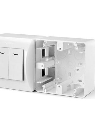 Коробка накладного монтажу одинарна біла videx binera