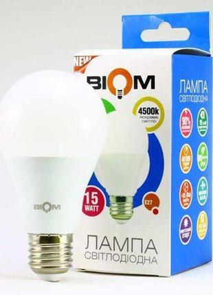Світлодіодна лампа biom bt-516 a60 15w e27 4500к матова6 фото