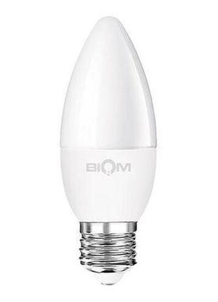 Світлодіодна лампа biom bt-588 c37 9w e27 4500к матова1 фото