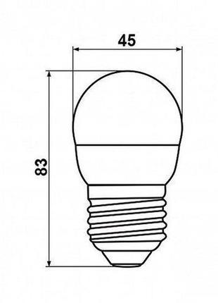 Світлодіодна лампа biom bt-564 g45 7w e27 4500к матова3 фото