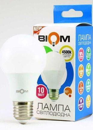 Світлодіодна лампа biom bt-510 a60 10w e27 4500к матова5 фото