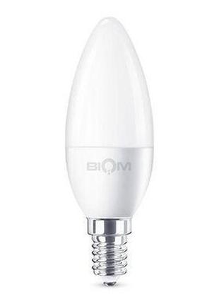 Світлодіодна лампа biom bt-589 c37 9w e14 4500к матова