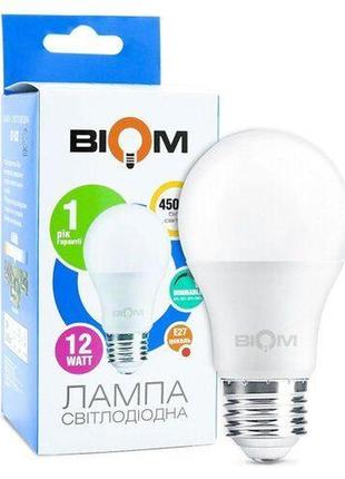 Світлодіодна лампа biom bt-532 a60 12w e27 4500к switch dimmab...