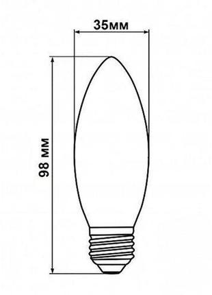 Світлодіодна лампа biom fl-305 c37 4w e14 2800k6 фото