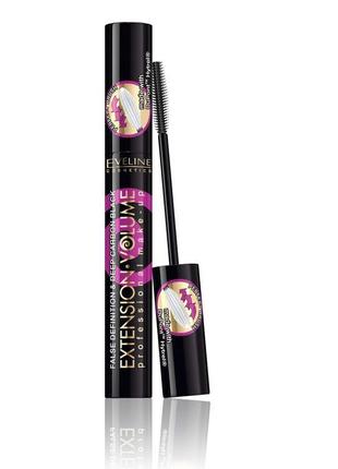 Туш для вій eveline cosmetics extension volume professional ma...