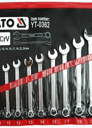 Набір комбінованих ключів 12 шт. yato yt-0362