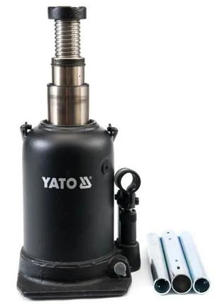 Домкрат гідравлічний пляшковий двоштоковий 12 тонн (230-593 мм...