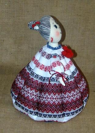 Авторская кукла на чайник арина, народная баба-грелка для заварника2 фото