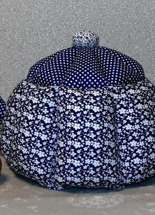 Грелка для чайника синяя