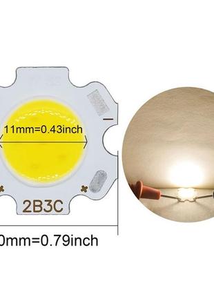 Світлодіодний модуль cob led 2b3c 3w 4000k натуральний білий