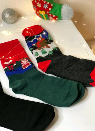 🎁 подарочный набор lux - новогодних носков для мужчины.6 фото
