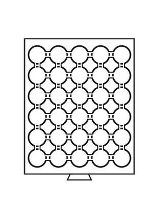 Бокс для монет з круглими осередками (до 39 мм) (для срібних 1...