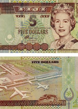 Фіджі 5 доларів 2002 unc (p105)