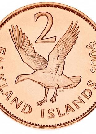 Фолклендські острови 2 пінси 2004 au-unc птах