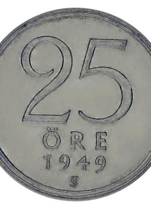 Швеція 25 ере 1949 срібло f-vf