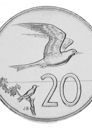 Острів кука 20 міліграмів 1992 au-unc птах