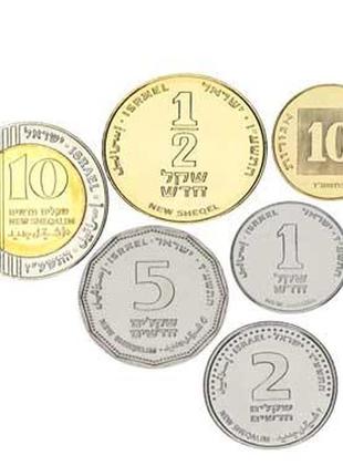 Із 6 монет unc 10 агор, 0,5, 1, 2, 5, 10 шекелів