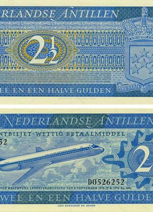 Нідерландські антили 2,5 гульдена 1970 unc літак (p21)