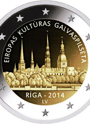 Латвія 2 євро 2014 «рига» unc (km#158)