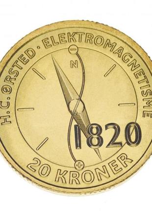 Данія 20 крон 2013 «датські вчені - ханс ерстед, електромагнет...