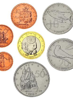 Острів кука набір із 7 монет 2010 unc 1, 2, 5, 10, 20, 50 мілі...