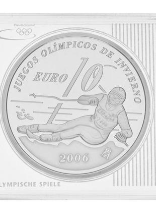 Іспанія 10 євро 2005 срібло proof xx зимові олімпійські ігри в...