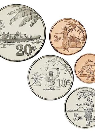 Токелау набір із 5 монет 2012 unc 1, 2, 5, 10, 20 міліграмів