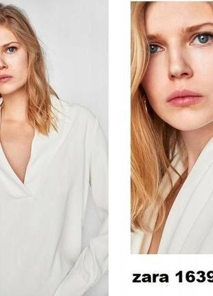 298. нарядная белая блузка известного испанского бренда zara