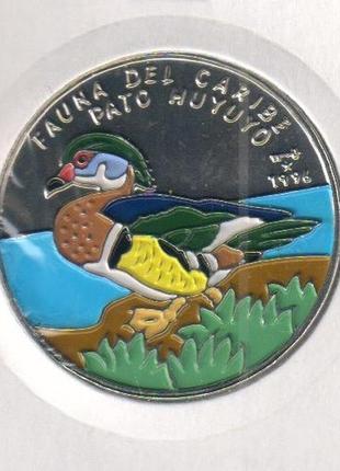 Куба 1 песо 1996 «карибська фауна - каролінська качка» unc (km...