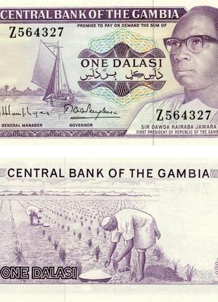 Гамбія 1 даласі 1971-1987 unc (p4)
