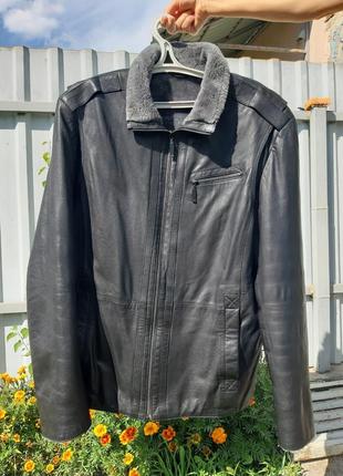 Чоловіча шкіряна дублянка
