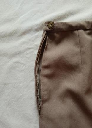 Юбка миди бежевая юбка беж карандаш карандаш приталенная прямая классическая светлая размер m l6 фото