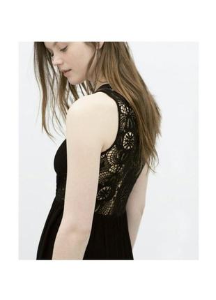 Платье / сарафан длины миди с кружевной спиной от zara2 фото