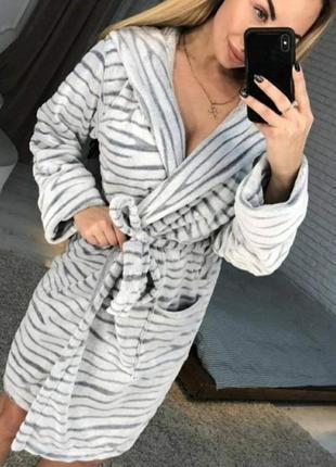 💖 женский халат шиншила турция 🇹🇷 халатик плюшевый серый халат мягенький халатик длинный халат1 фото