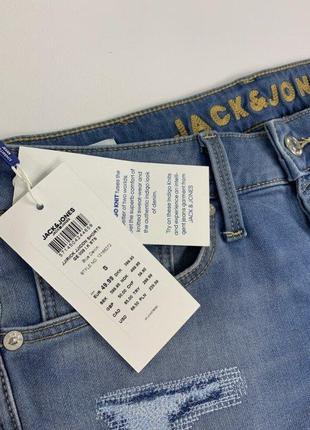 Шорти джинсові чоловічі на болтах нові оригінал бренд — jack &amp; jones ® s-m8 фото