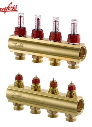 Розподільний колектор danfoss fhf-4f (з витратомірами)